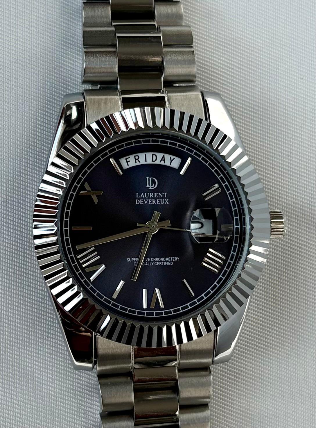 Laurent Devereux Regent Day-Date Blue